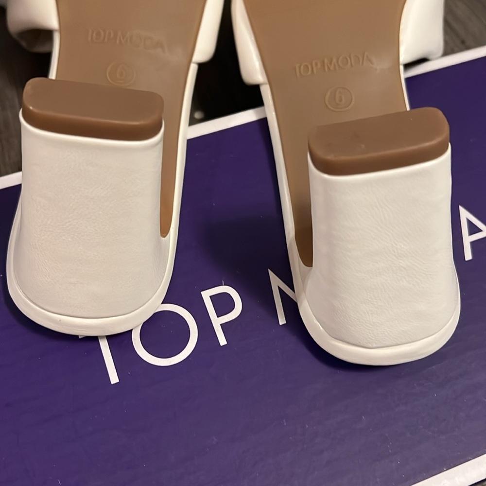 TOP Moda White Heels - Picture 4 of 4